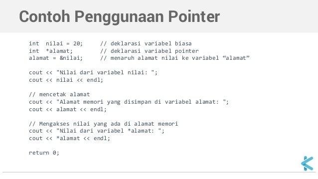 Pemrograman C++ - Pointer
