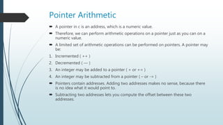 Pointer arithmetic in c | PPT