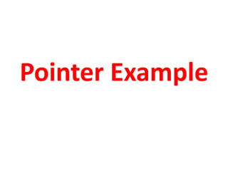 Pointer Example