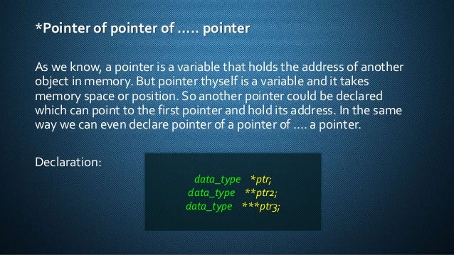 Presentation on pointer.