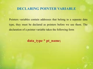 Pointer in c | PPT