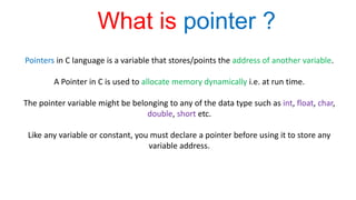 Pointer in c program | PPT
