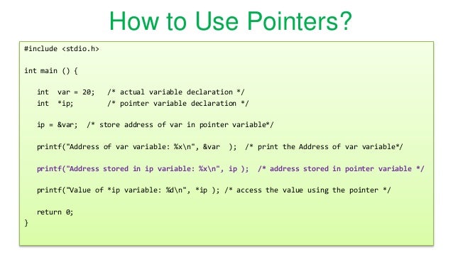 Pointer in c program