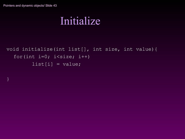 C/C++ Pointers explanationwith different examples | PPT