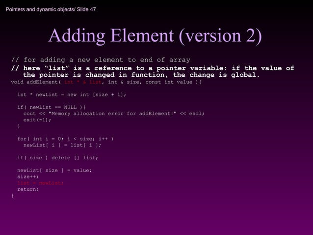 C/C++ Pointers explanationwith different examples | PPT