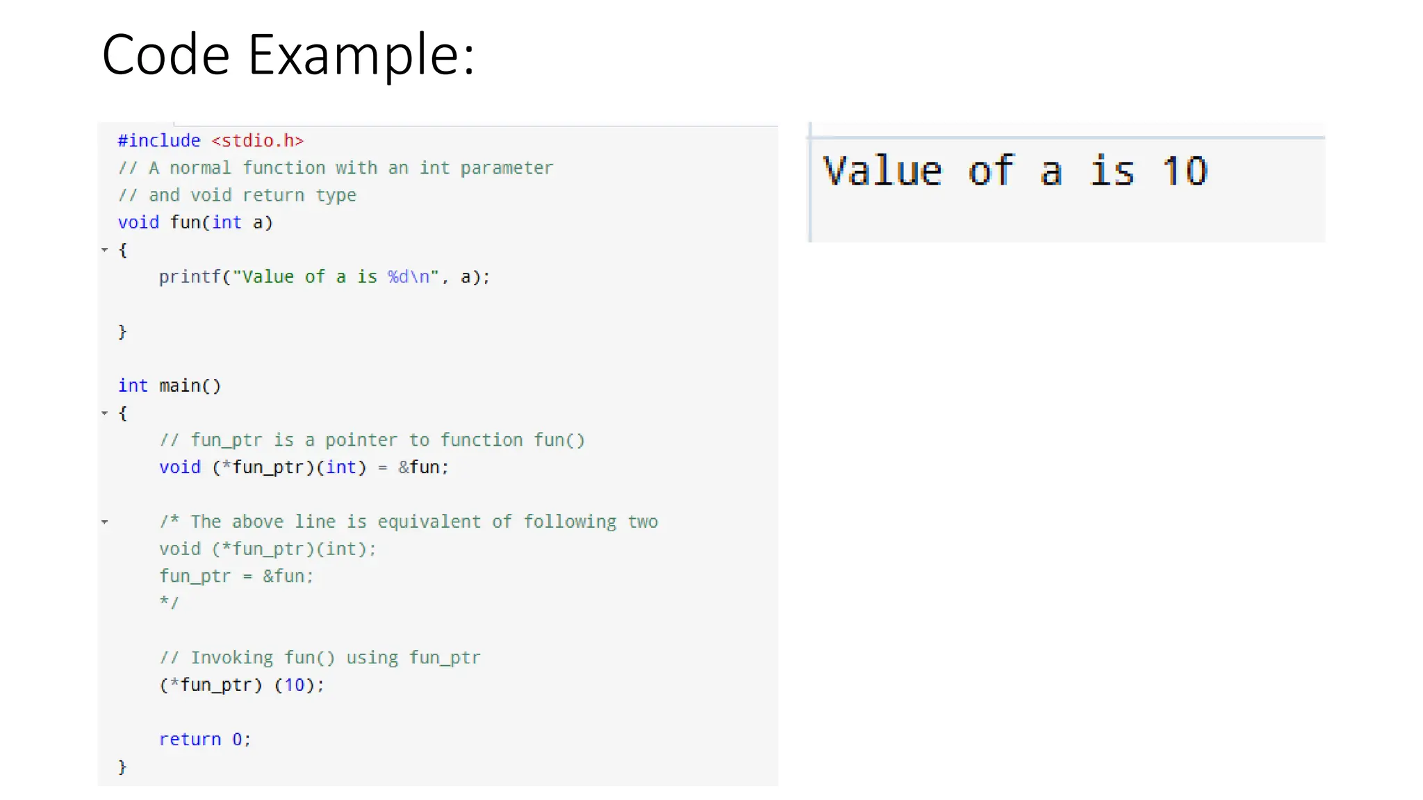 Code Example: 