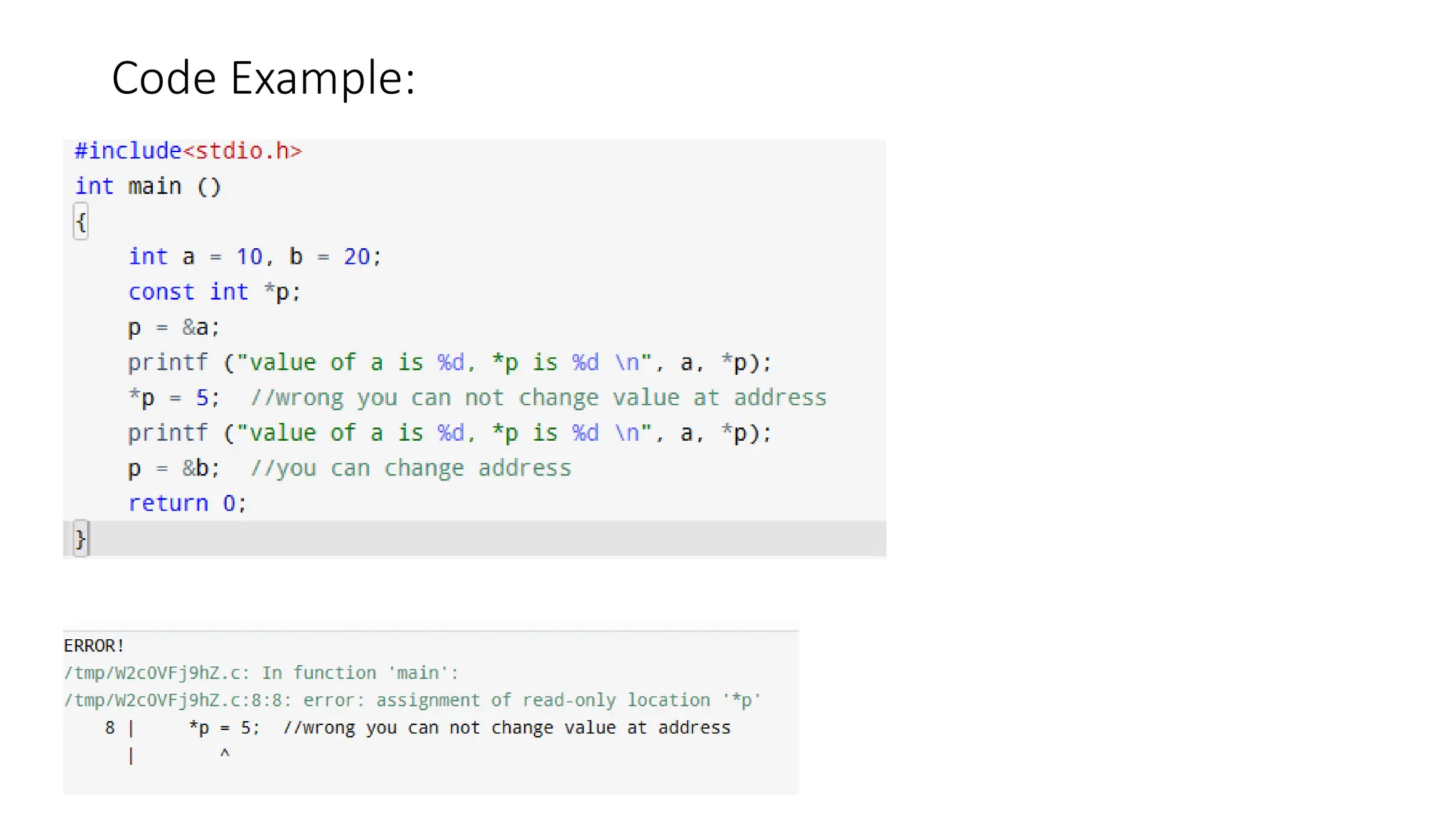 Code Example: 
