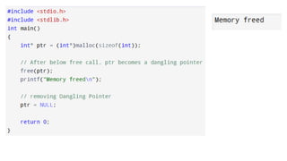 Introduction to Pointers, types of pointers