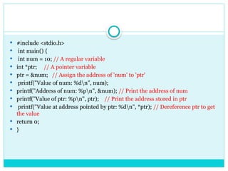 Pointers c language and programming.pptx