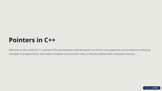 presentation slides of Pointers in c++ .pptx