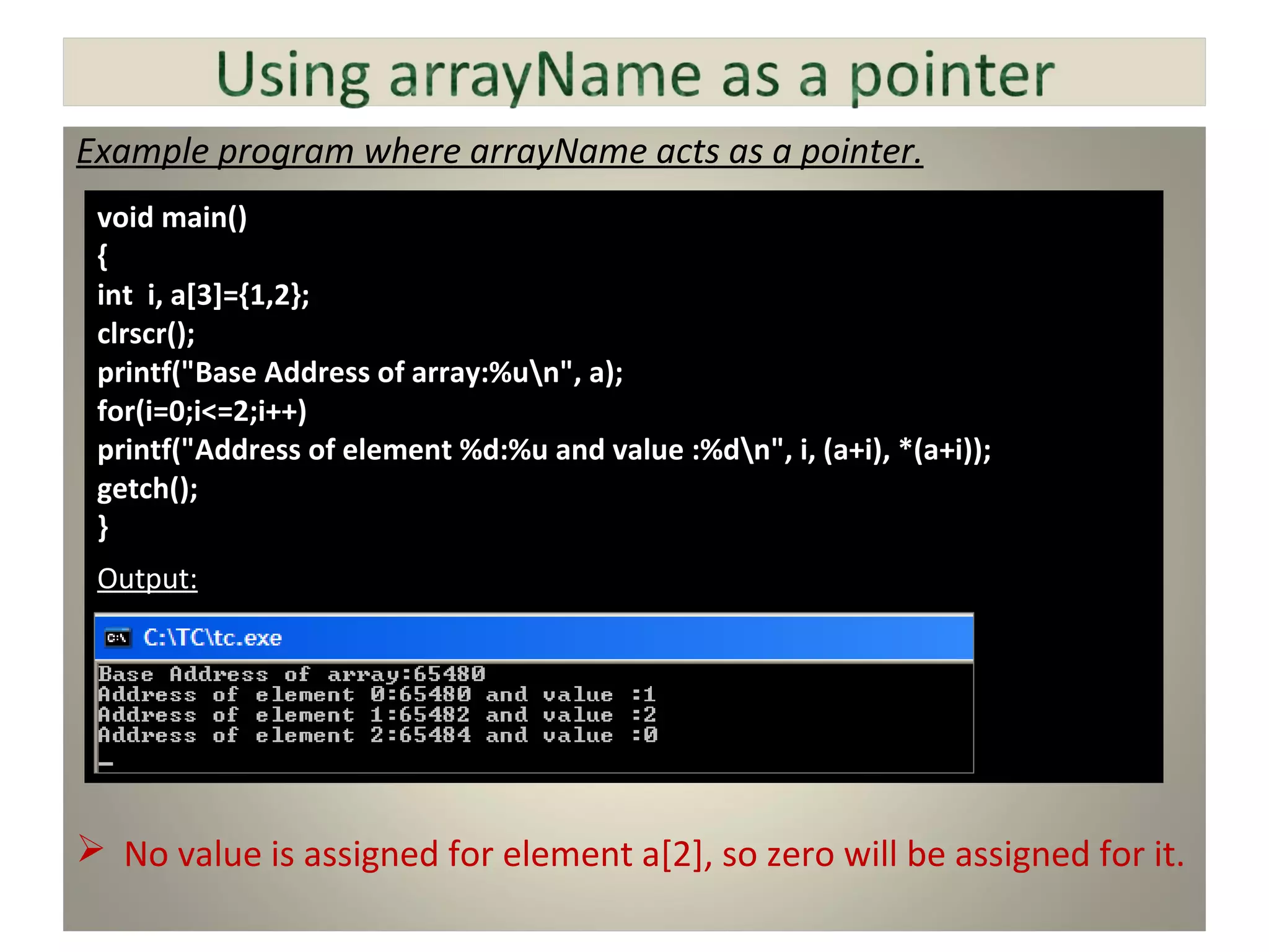 Pointers and arrays | PPT