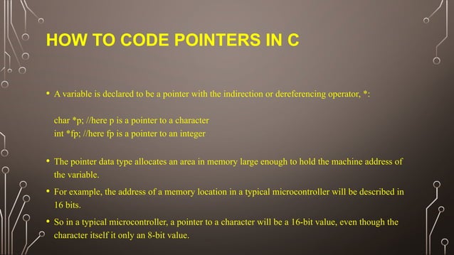 Pointers and Array in c programming with examples | PPT