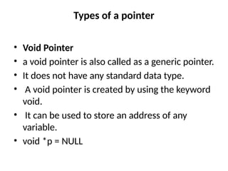 Pointers and structures for beginners in c | PPTX