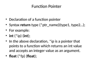 Pointers and structures for beginners in c | PPTX