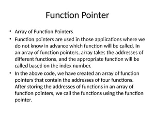 Pointers and structures for beginners in c | PPTX