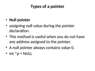 Pointers and structures for beginners in c | PPTX