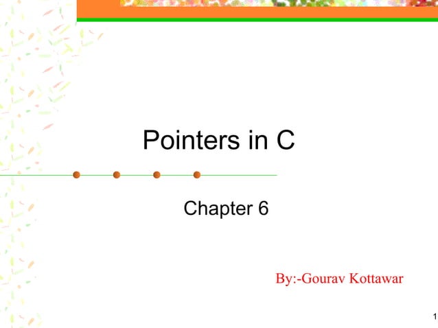 detailed information about Pointers in c language | PPT