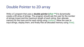 pointers_DMA_Doublepointer, pointer declaration, content | PPTX