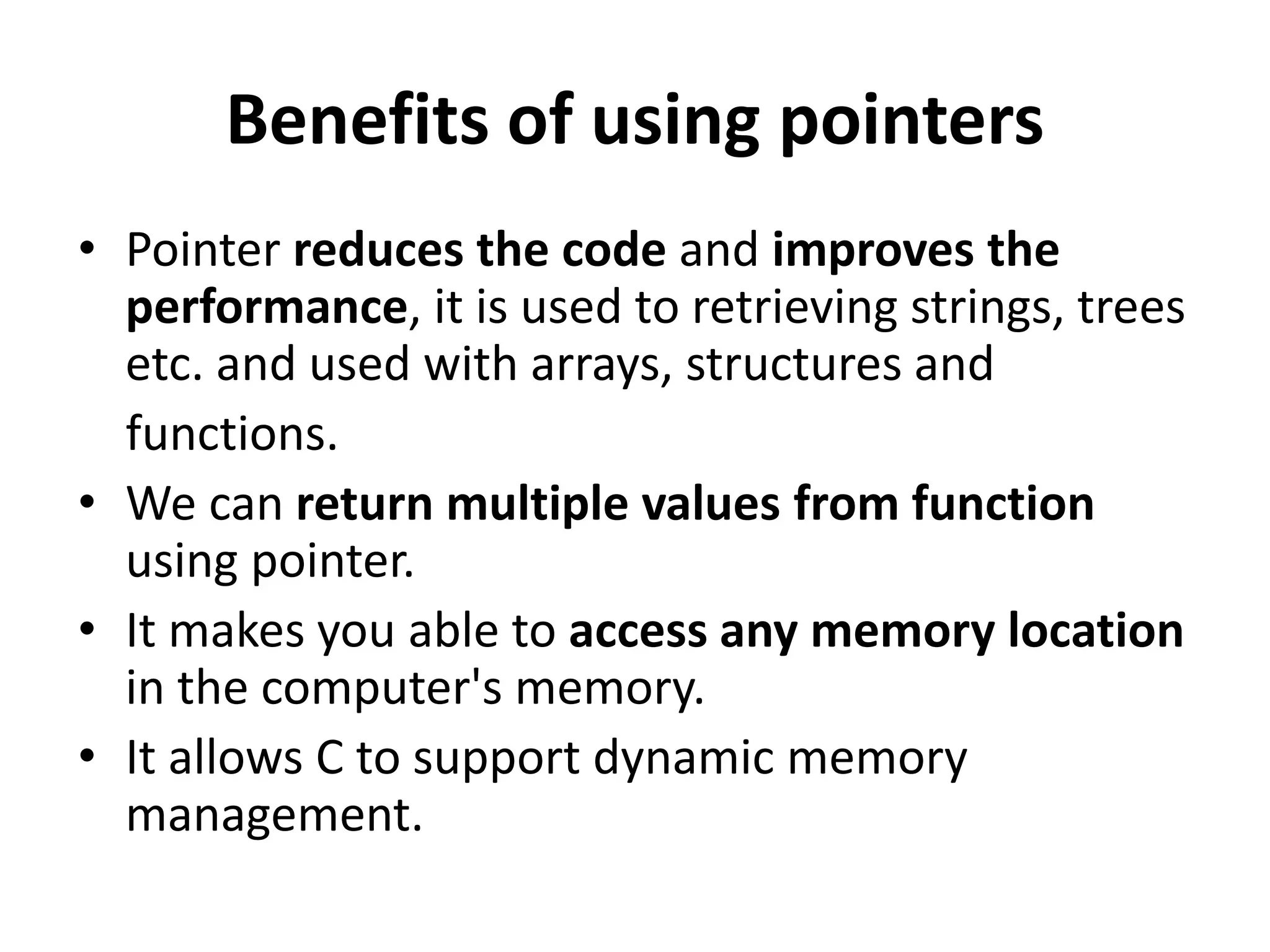Pointers in c | PPTX