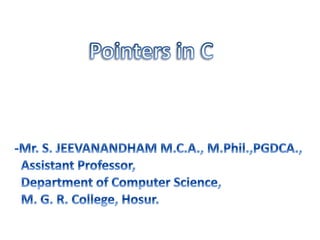 Pointers in c | PPT