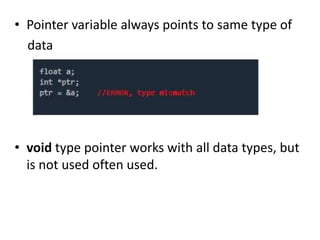Pointers in c | PPTX