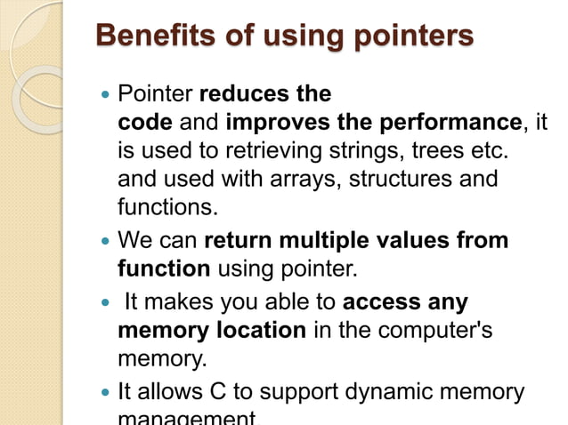 Pointers in c language | PPTX