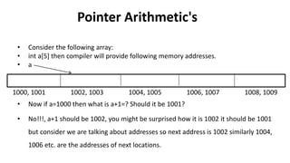 Pointers lesson 3 (data types and pointer arithmetics) | PPT