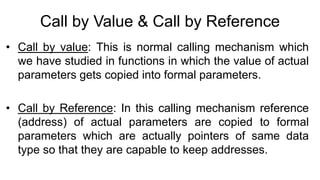 Pointers lesson 5 (double pointer, call by value, call_by_reference) | PPT
