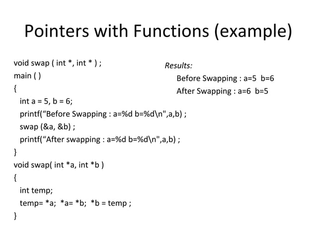 Pointers C programming | PPT | Programming Languages | Computing