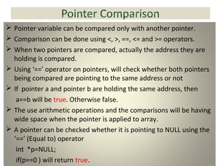 Pointer Counter Difference Pointers operation day2 | PPT