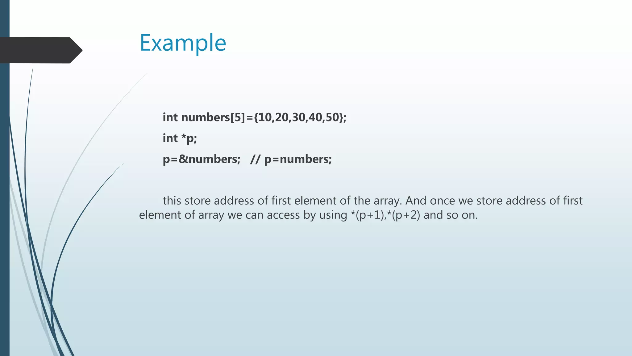Pointer to array and structure | PPT