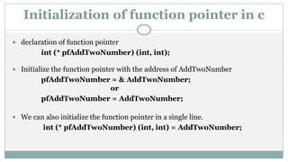 Pointer to function 1 | PPTX | Programming Languages | Computing