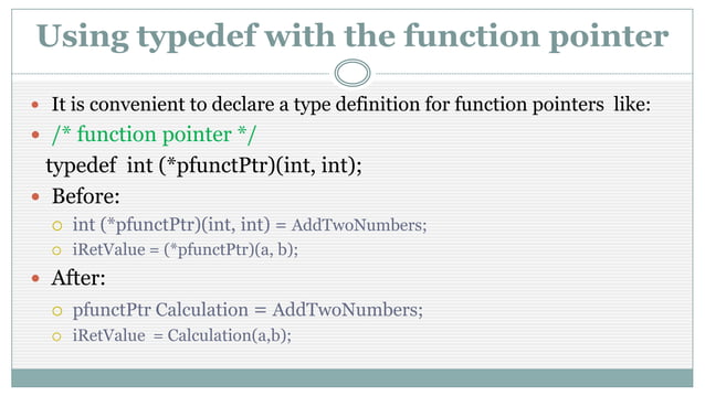 Pointer to function 2 | PPT