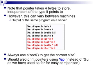 Pointer in programming in c for b.tech students | PPT