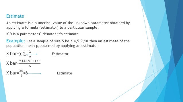 Point estimation Point estimation