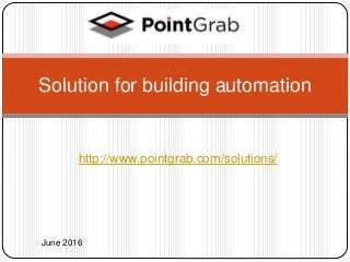 http://www.pointgrab.com/solutions/
Solution for building automation
June 2016
 