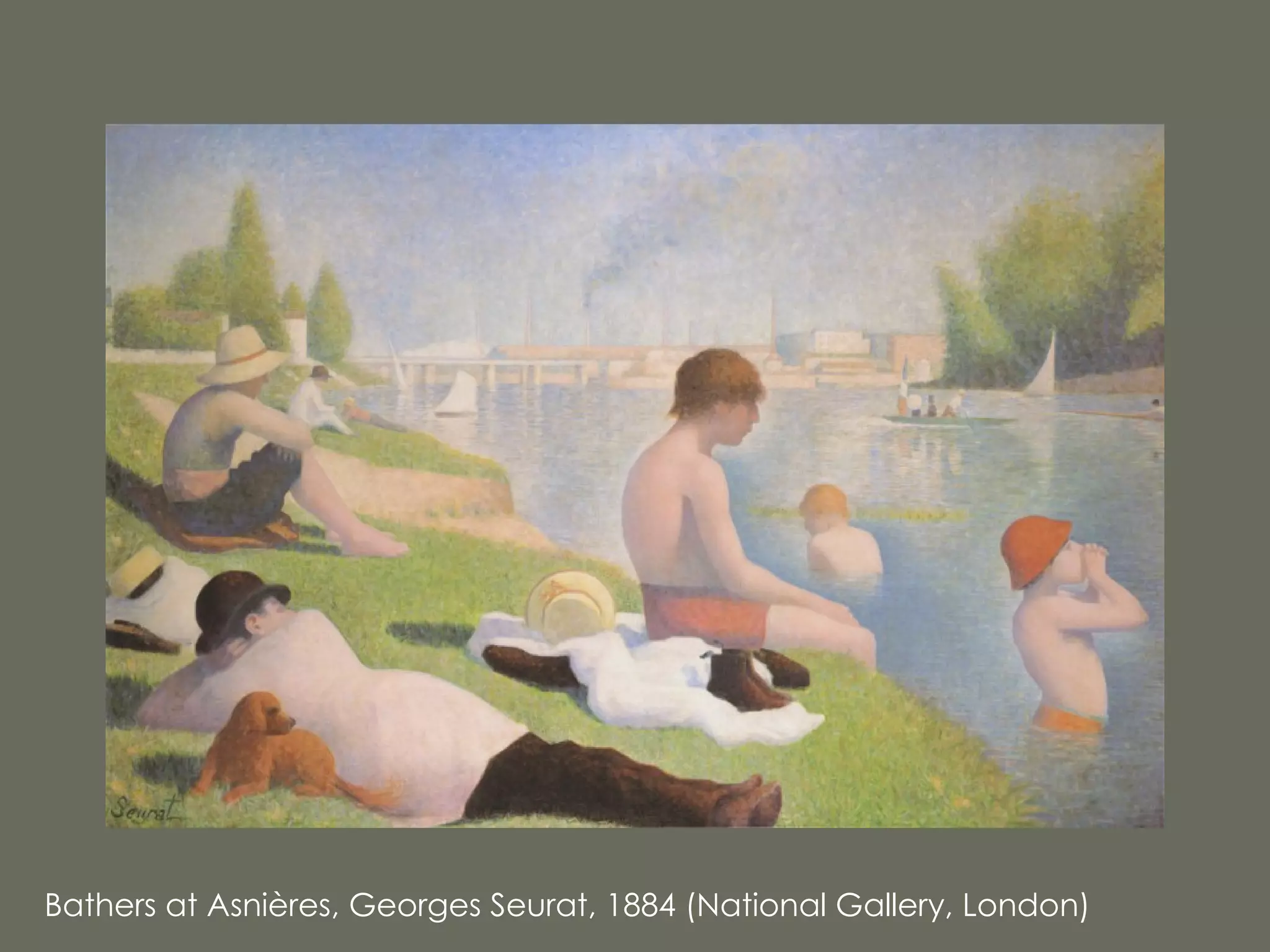 Bathers at Asnières, Georges Seurat, 1884 (National Gallery, London) 