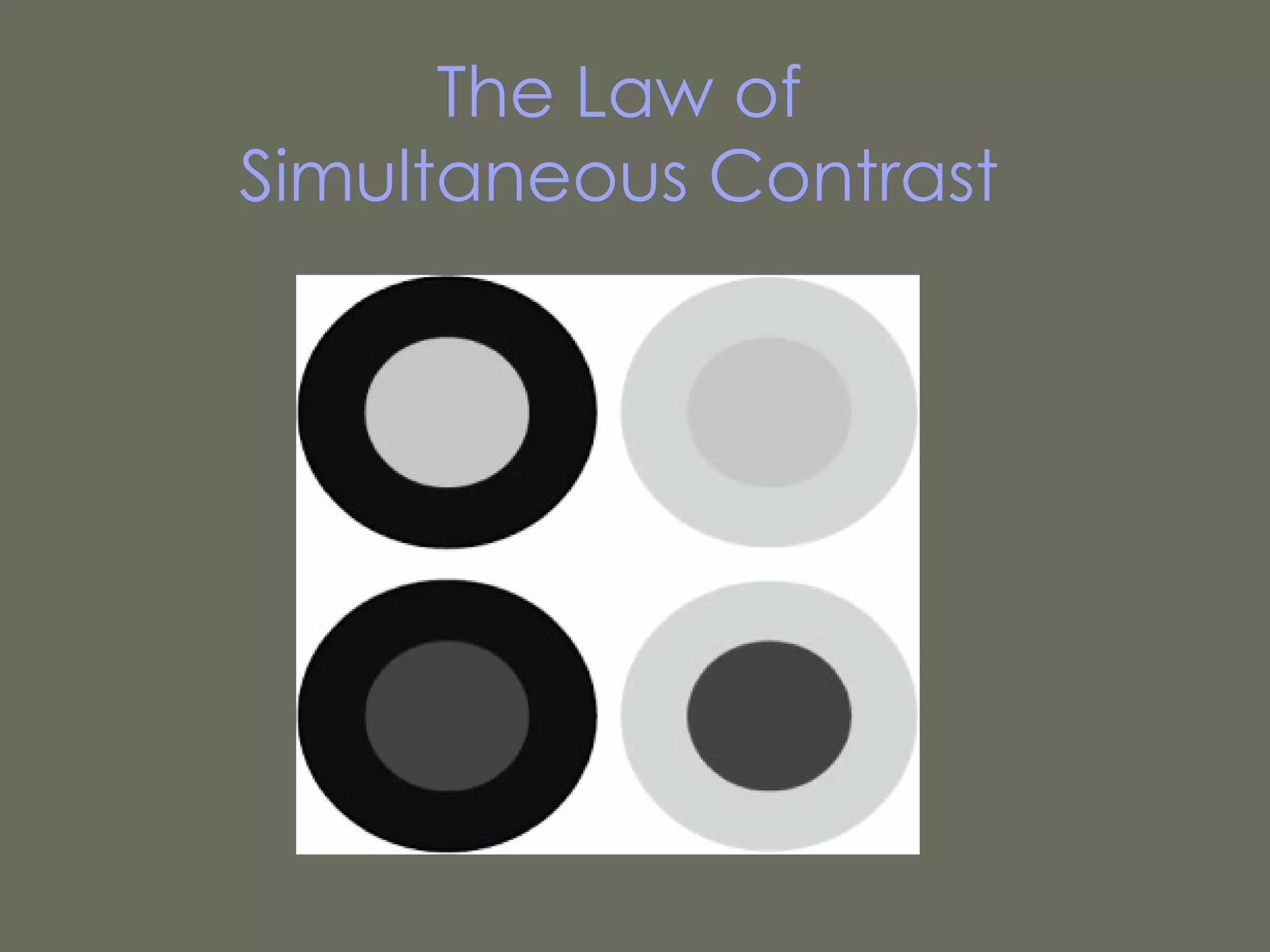 The Law of Simultaneous Contrast 