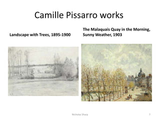 Camille Pissarro works Landscape with Trees, 1895-1900 The Malaquais Quay in the Morning, Sunny Weather, 19037Nicholas Sharp
