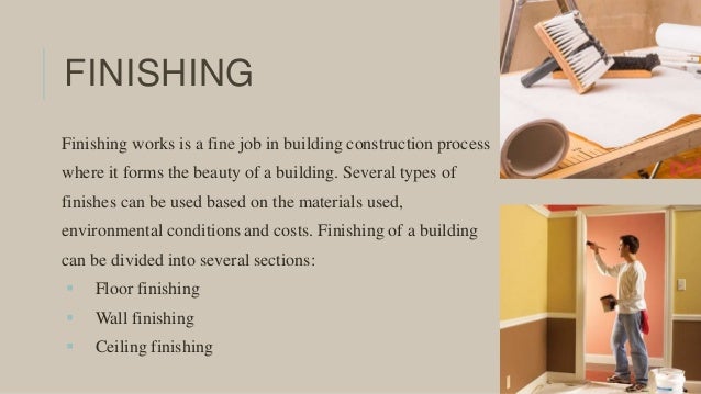 pointing and finishing finishing works in construction