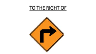 TO THE RIGHT OF
 