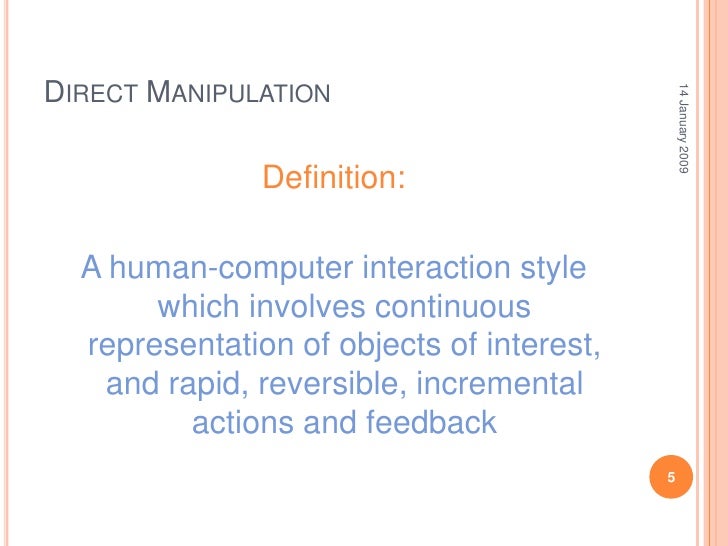 Pointing, Selecting & Direct Manipulation