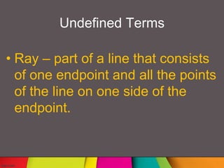 Point, Line and plane | PPTX