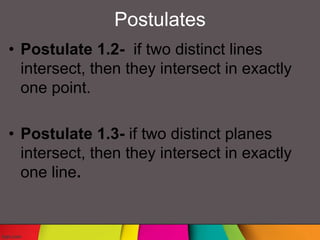 Point, Line and plane | PPTX