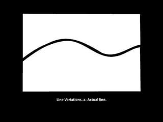Line Variations. a. Actual line.
 