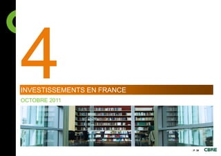 INVESTISSEMENTS EN FRANCE
OCTOBRE 2011




                            - P. 38
 