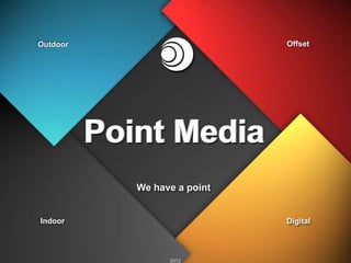 m
Outdoor                        Offset




          Point Media
             We have a point


Indoor                         Digital



                   2012
 