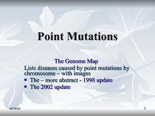 Point mutations ppt | PPT