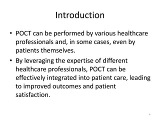 Point of Care Testing in selected laboratory | PPTX