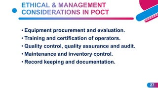 Poct Risk Assessment Point of care testing (POCT) | PPTX